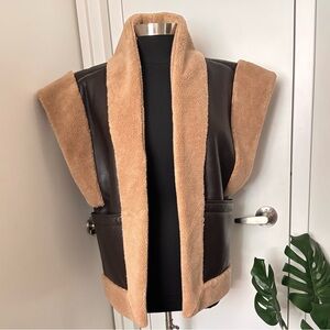 Faux leather/fur Vest